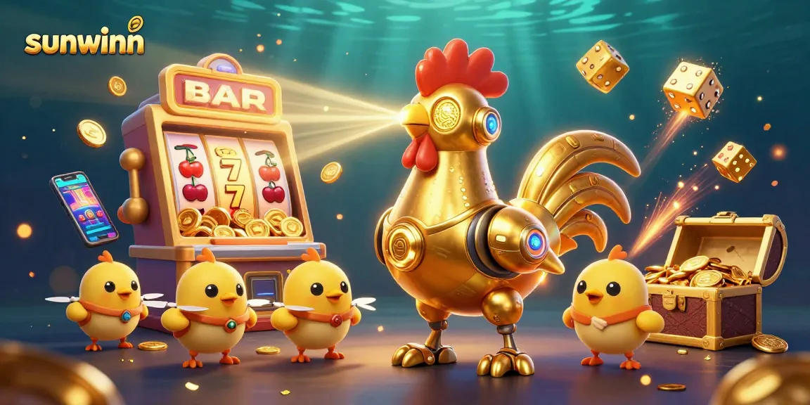Experience thrilling gameplay with sunwinn's dynamic casino scene filled with exciting slot elements.