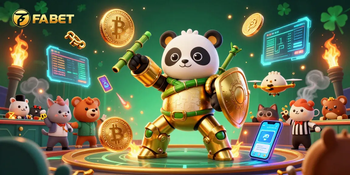 Experience the excitement of FA BET, where a mech-suit panda engages in a thrilling casino showdown.