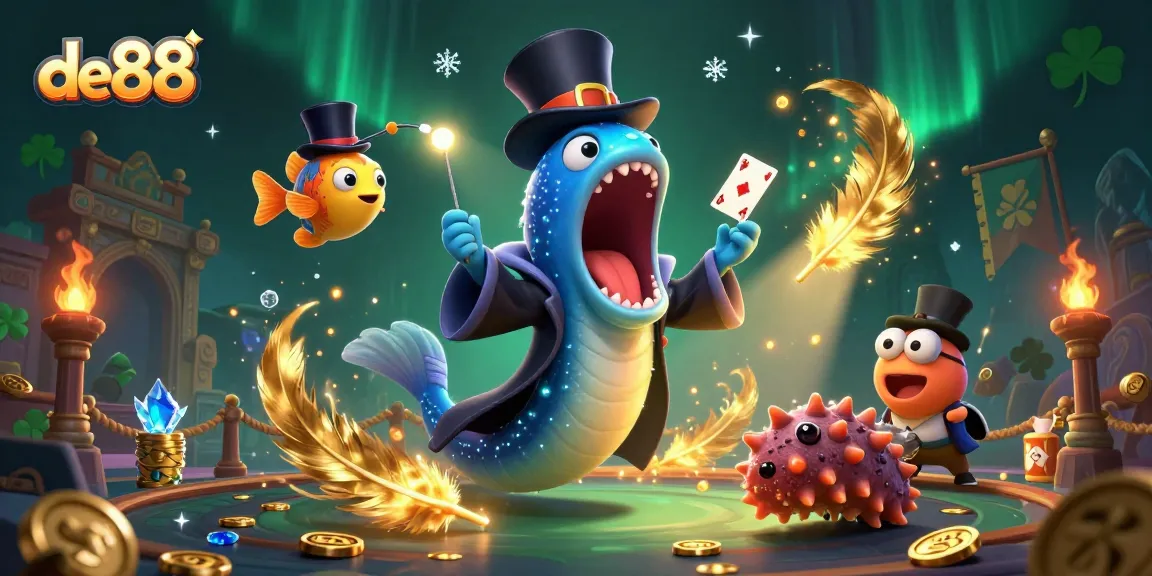Experience thrilling action at de88 with the underwater magic act featuring a gulper eel and anglerfish.