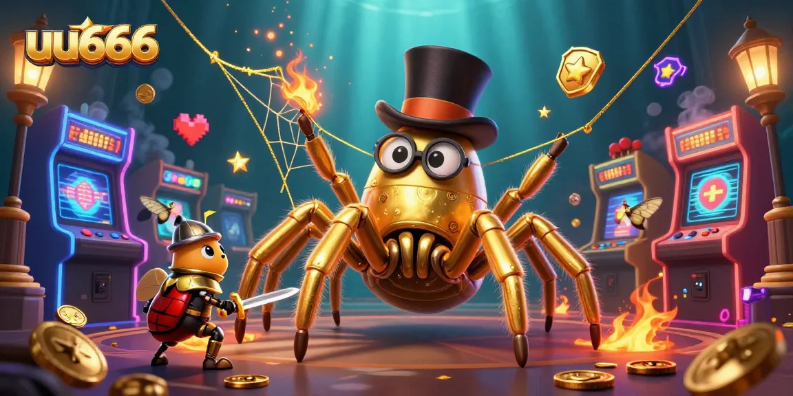 Experience thrilling wins at uu666 with colorful game machines and cartoon characters in a vibrant casino scene.