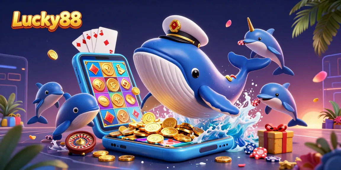 Experience thrilling games at Lucky88 with vibrant casino elements and engaging characters.