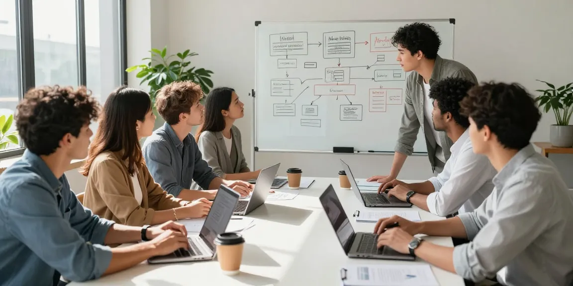 Dynamic team collaboration in a modern office showcasing WPS Official Website tools for productivity.