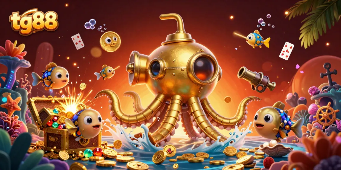 Engage in thrilling gameplay at tg88 with golden kraken submarines and abundant treasures