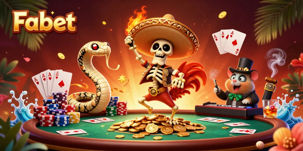 Experience the excitement of Fabet with a victory dance in this vibrant casino scene.
