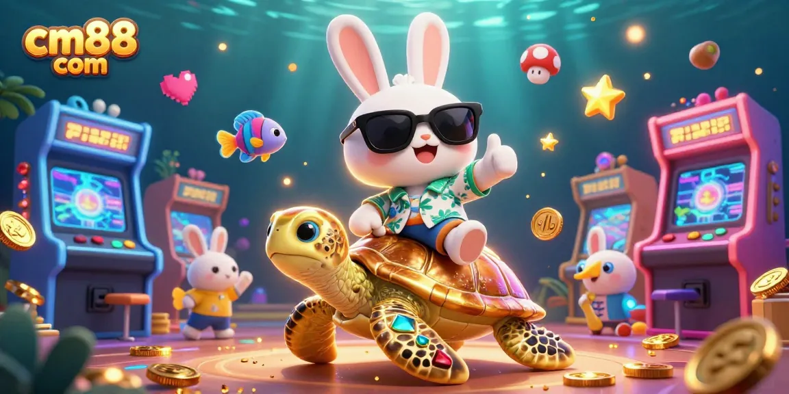 Engage with the exciting cm88 com gambling experience featuring a lucky rabbit and golden turtle.