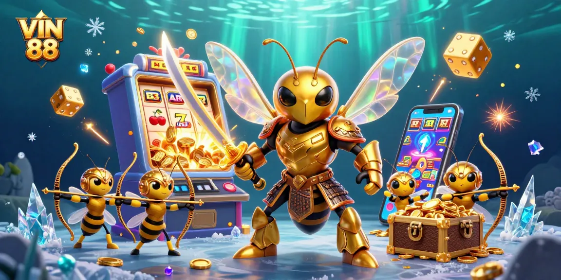 Experience the excitement of VIN 88 with vibrant characters amidst a dynamic casino scene.