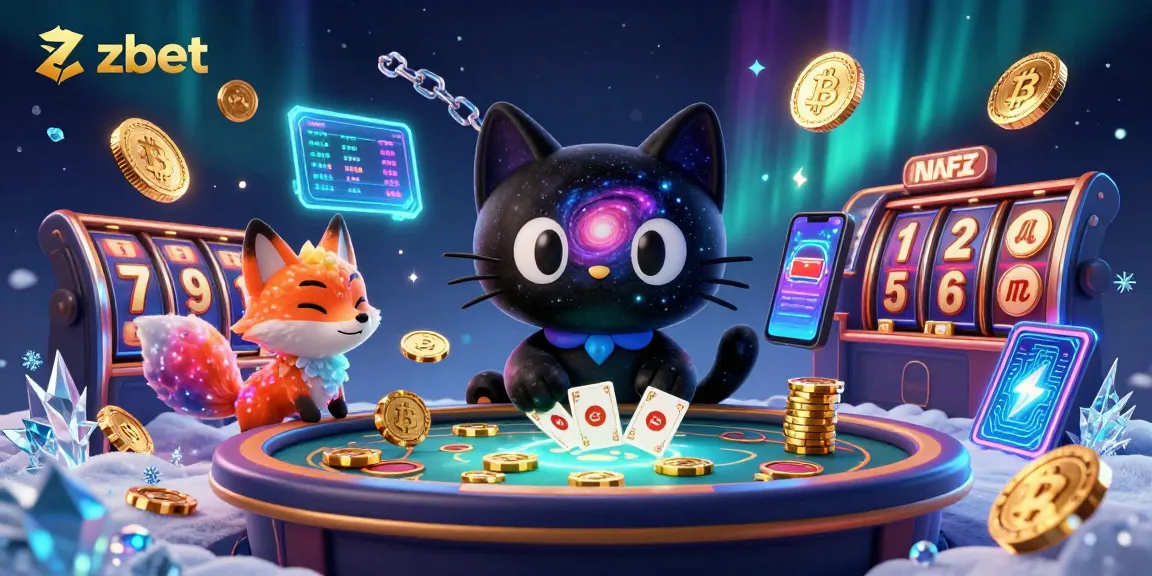 Zbet brings thrilling cosmic casino action with a black hole cat and nebula fox.