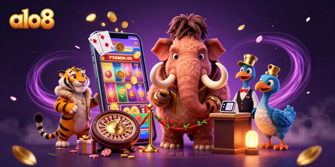 Experience excitement at ALO8 with a woolly mammoth bouncer checking IDs beside a saber-tooth tiger!