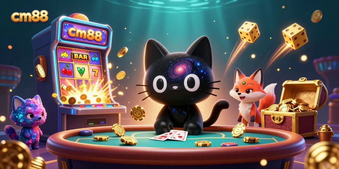 Spin big wins at CM88's cosmic casino with vibrant characters and jackpot action.
