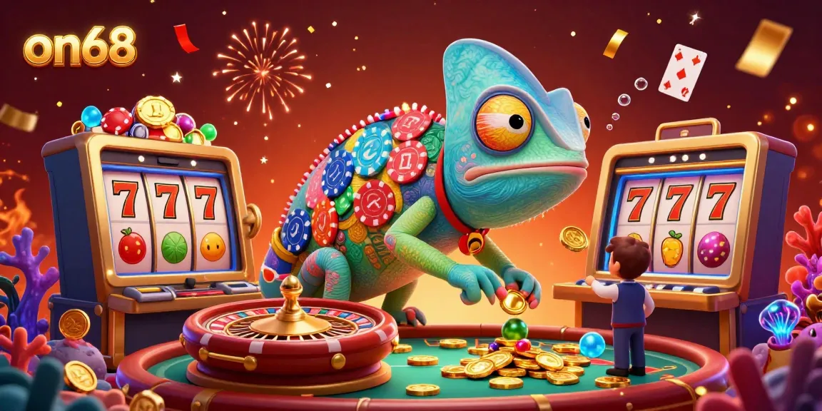 Experience exhilarating gaming action with the on68 casino featuring vibrant characters and dynamic slot elements.